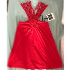 Red strappy tank top-Jessica Simpson Collection